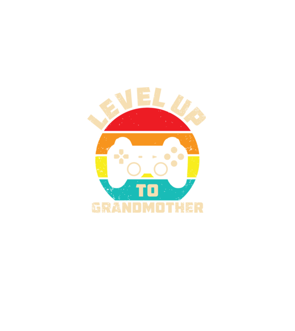 Level Up Grandmother model negru pe tricou