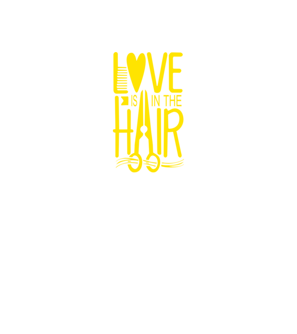 Love is in the hair model negru pe tricou