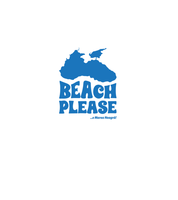 Beach please, e Marea Neagră! model alb pe tricou