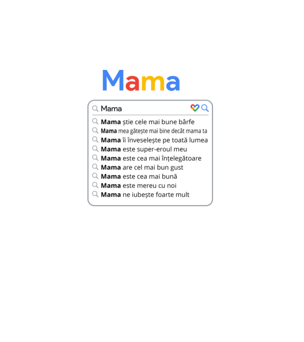 căutare Google Mama model turcoaz pe tricou