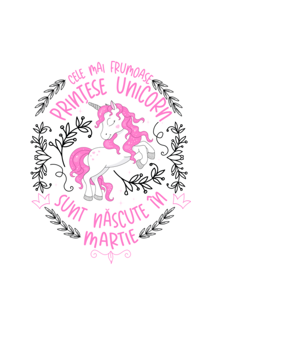 Cele mai frumoase prințese unicorn sunt născute în Martie model albastru deschis pe tricou