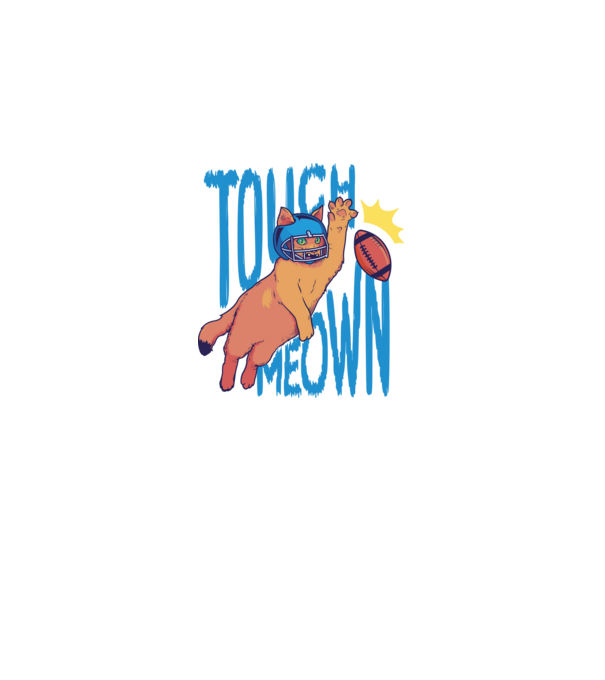 Touch Meow model negru pe tricou