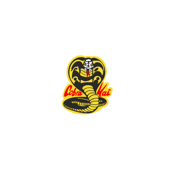 cobra kai logo model negru pe tricou