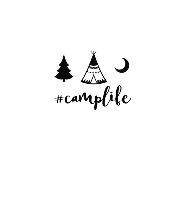 camplife model gri închis pe tricou