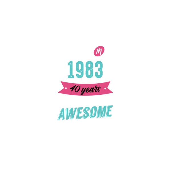 MADE IN 1983 model negru pe tricou