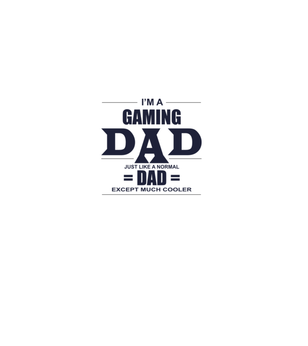 Gaming dad model alb pe tricou