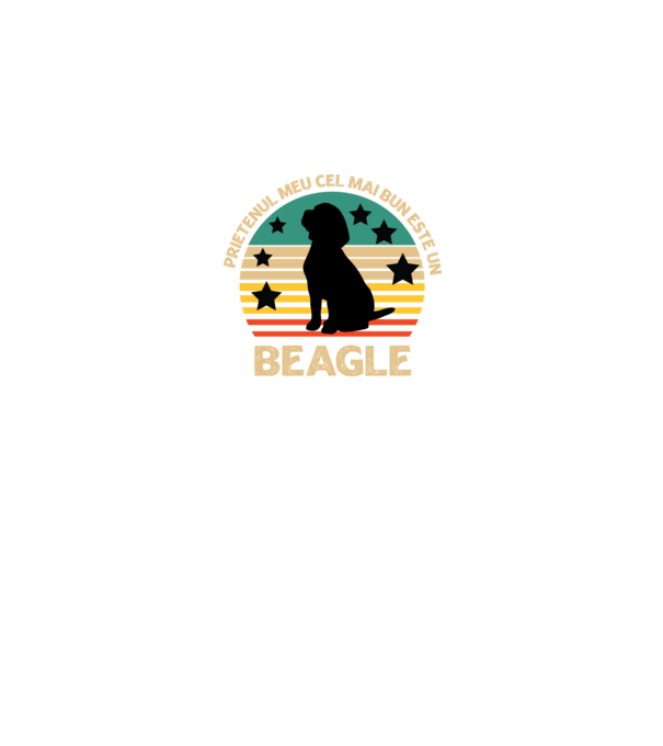 Prietenul meu cel mai bun este un beagle model negru pe tricou