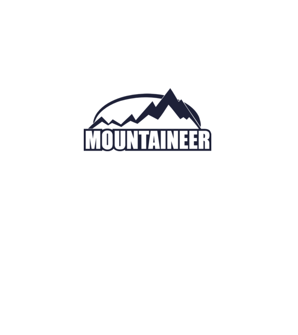 mountaineer model alb pe tricou