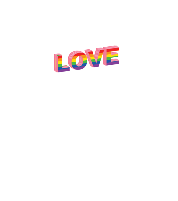 Love pride model alb pe tricou