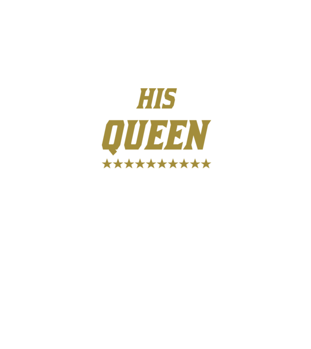 His Queen model negru pe tricou