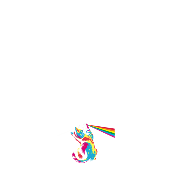 Pisica prismă model albastru închis pe tricou