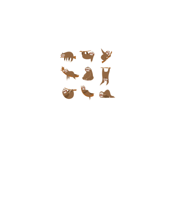 Sloth yoga model turcoaz pe tricou