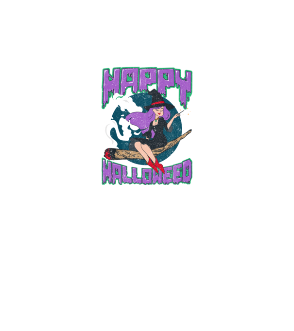 Happy Halloweed model negru pe tricou