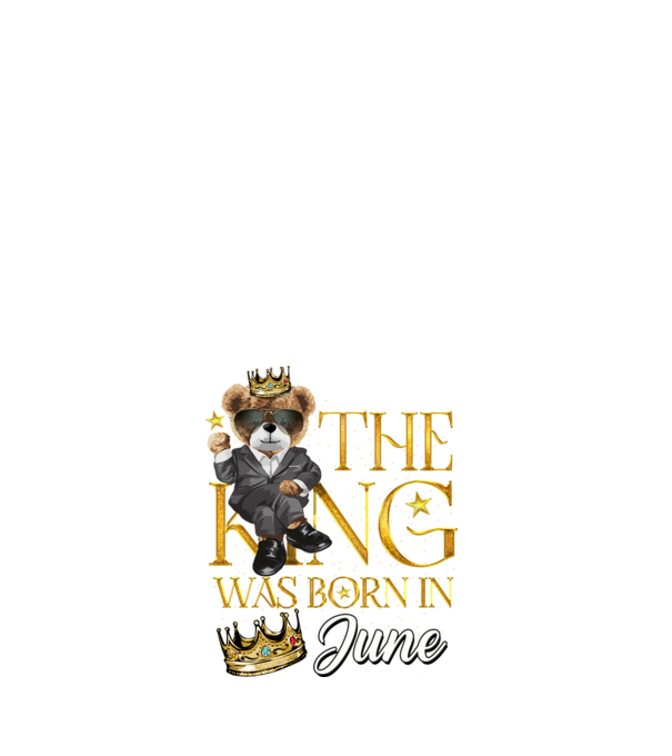 The king was born int JUNE model alb pe tricou