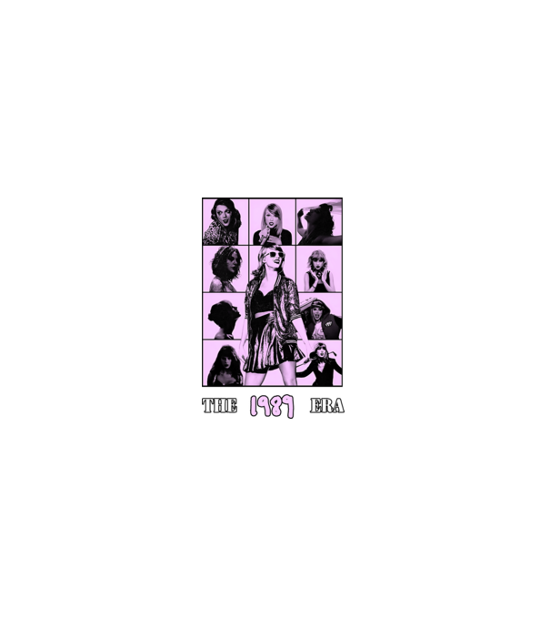 Taylor Swift ERAS lilac model negru pe tricou