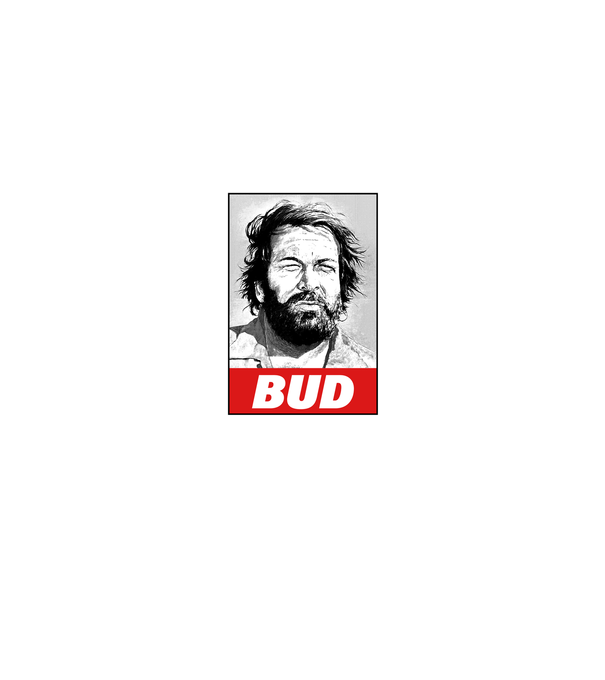 Bud Spencer halftone model mentă pe tricou