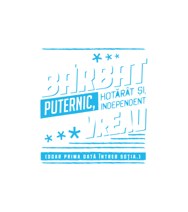 Sunt un bărbat puternic model nisipiu pe tricou