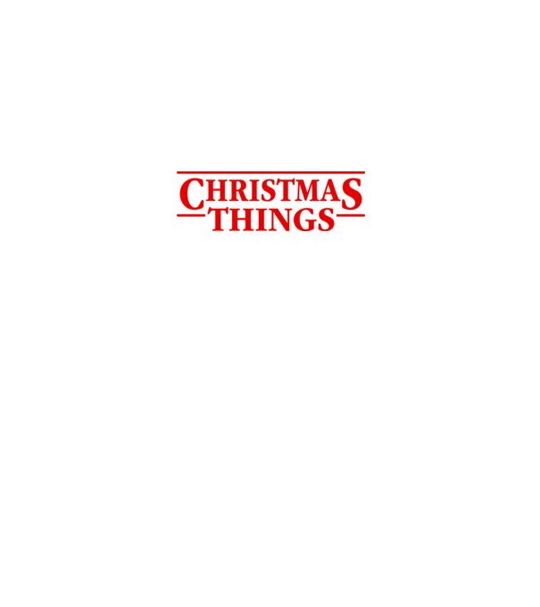 Christmas Things model negru pe tricou