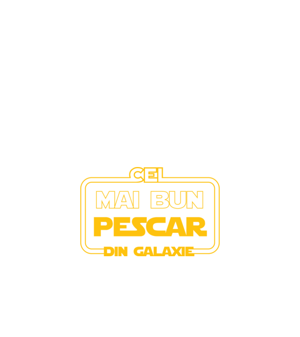 Cel mai bun pescar din galaxie model negru pe tricou