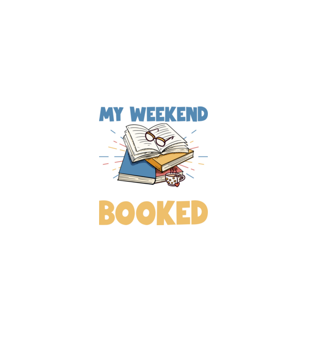My weekend booked model negru pe tricou