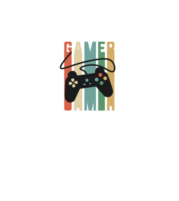 Gamer Controller model negru pe tricou
