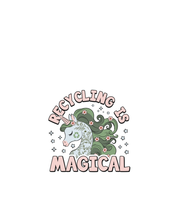 Recycling is magical model negru pe tricou