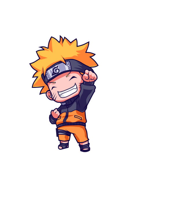 NARUTO model negru pe tricou