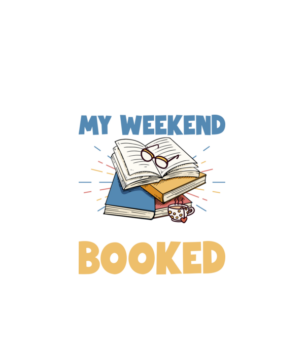My weekend booked model negru pe tricou