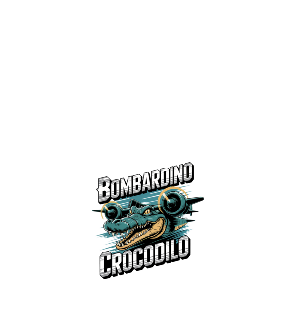 Bombardino Crocodilo 2 model alb pe tricou