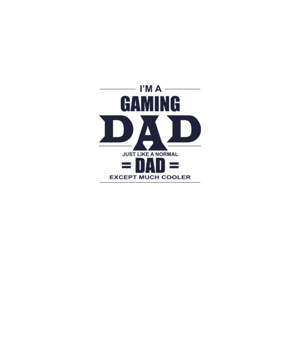 Gaming dad model alb pe tricou