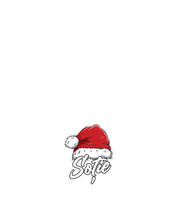 soție Santa Hat model albastru închis pe tricou