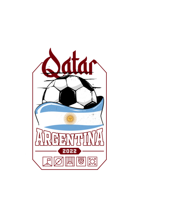 Qatar teams Argentina model alb pe tricou