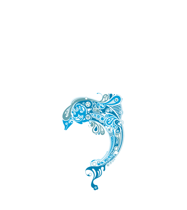 delfin model alb pe tricou