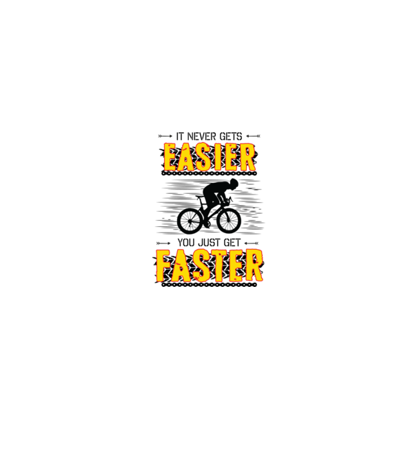 it never gets easier model alb pe tricou