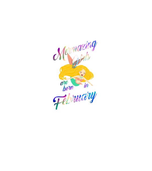 Mermazing girls are born february model negru pe tricou