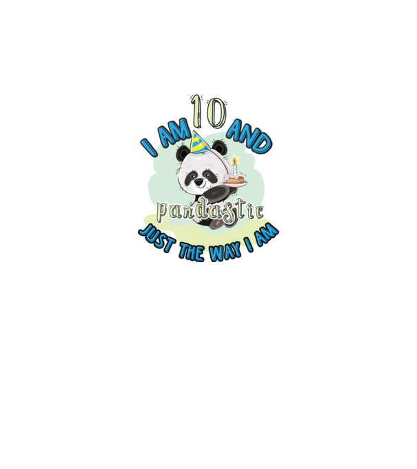 PANDASTIC 10 model alb pe tricou