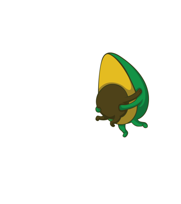 Avocado model galben neon pe tricou