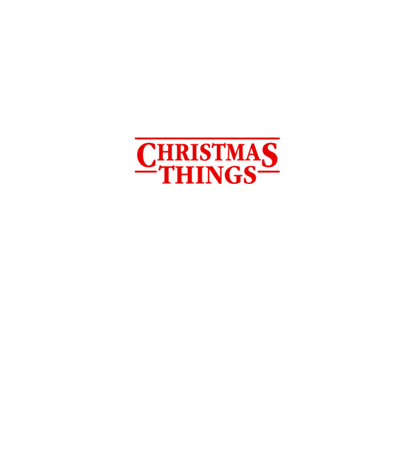 Christmas Things model negru pe tricou
