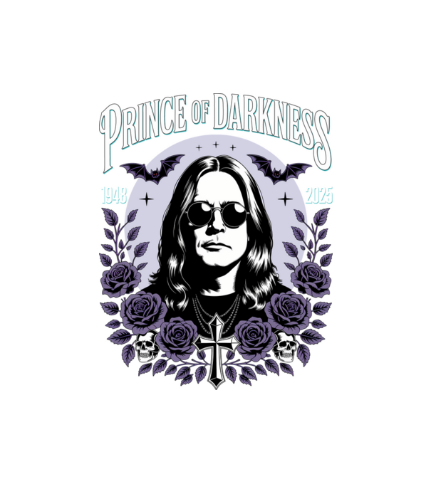 Prince of Darkness model negru pe tricou