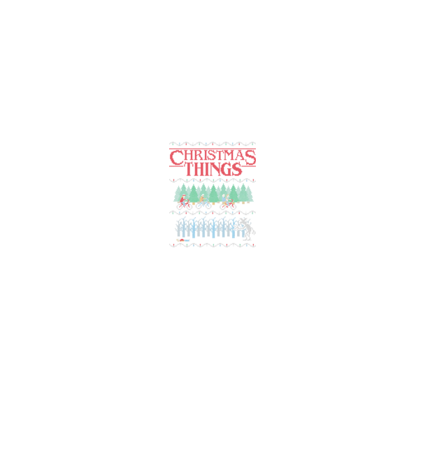 christmas things ugly sweater model negru pe tricou