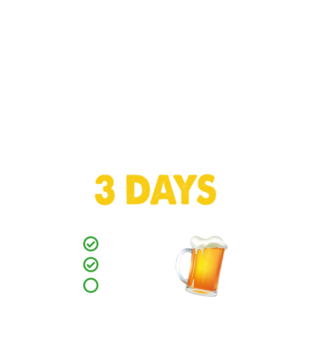 I only drink 3 days a week model negru pe tricou