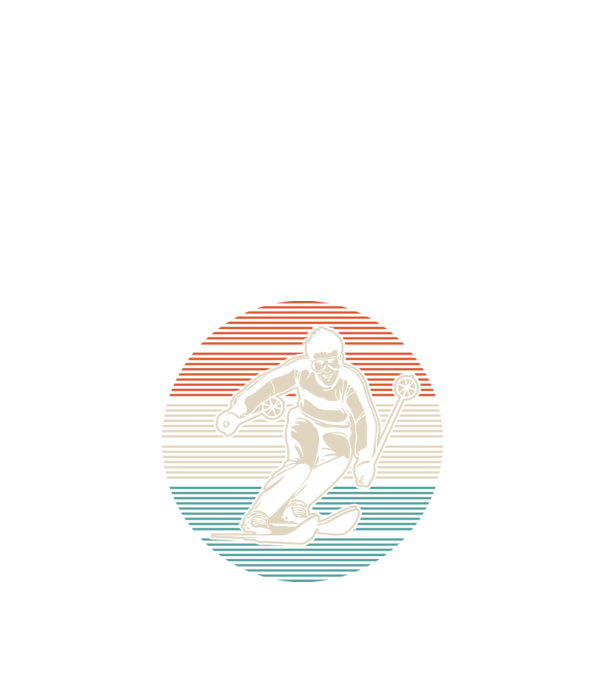 Retro circle ski model negru pe tricou