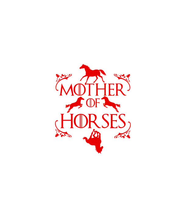 Mother of Horses model negru pe tricou