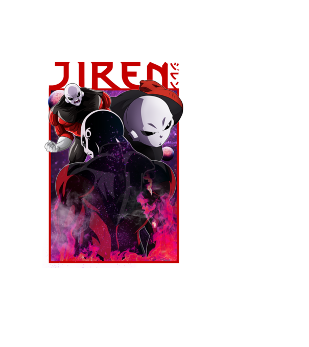 jiren dragonball model negru pe tricou