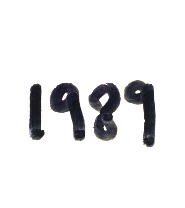 Taylor Swift 1989 text model alb pe tricou