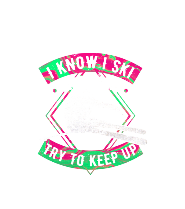 Skiing like a girl model alb pe tricou