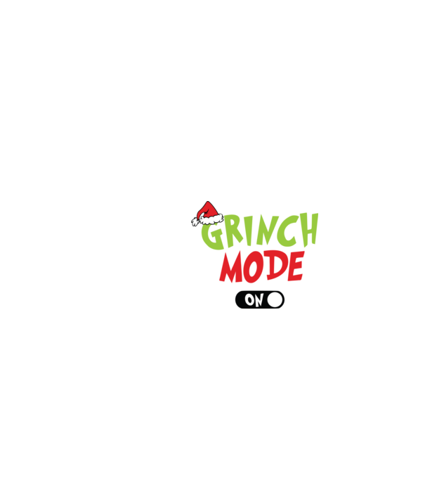 Grinch Mode model alb pe tricou