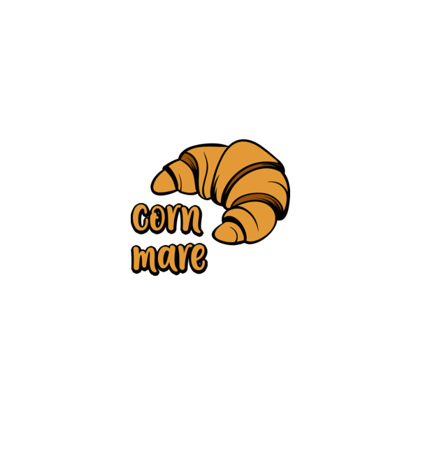 corn mare model alb pe tricou