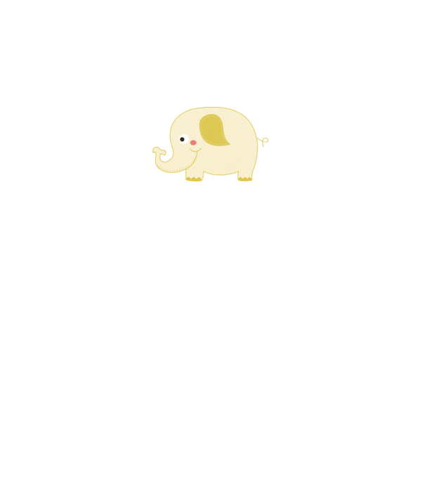 Cute elephant model alb pe tricou