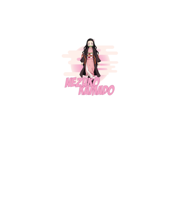 Demon Slayer Nezuko model alb pe tricou